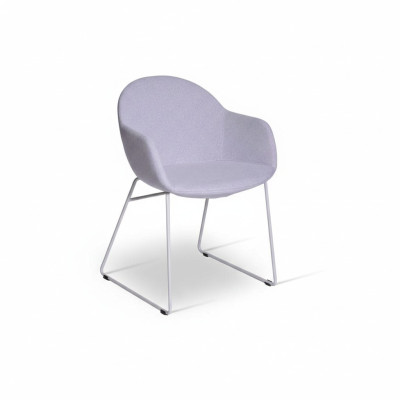 Sillas de comedor de color lila Diseñador Silla tapizada moderna Silla con reposabrazos nueva