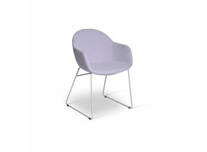 Sillas de comedor de color lila Diseñador Silla tapizada moderna Silla con reposabrazos nueva