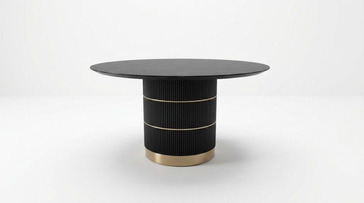 Mesas mesa de comedor redonda muebles de comedor de lujo mesa de diseñador pie de metal
