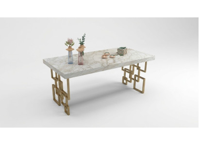 Diseñador mesa de comedor blanca muebles de comedor elegante mesa de mármol moderna