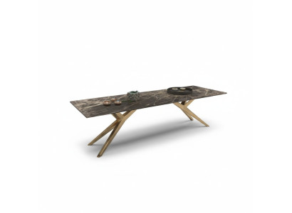 Mesa de comedor de acero inoxidable de lujo lujoso Mesa de mármol elegante Nueva