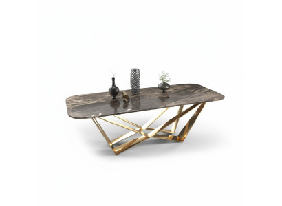 Mesa de comedor de mármol de lujo Mesa de comedor Mesa de diseño Mobiliario de lujo 160x80