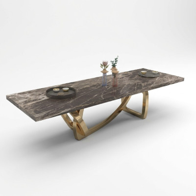 Gran y elegante mesa de comedor, muebles de comedor de diseño moderno y elegante, nuevo.