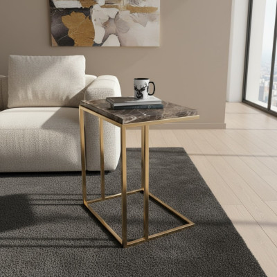 Moderna mesa auxiliar de acero inoxidable para sala de estar mesa de centro muebles de diseño