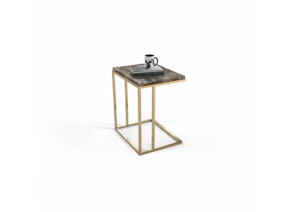 Moderna mesa auxiliar de acero inoxidable para sala de estar mesa de centro muebles de diseño