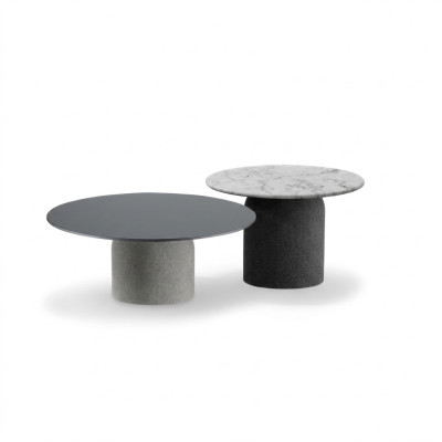 Set de mesas de café gris de diseñador, lujo, 2 mesas, mesas auxiliares redondas, nuevas.