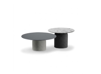Set de mesas de café gris de diseñador, lujo, 2 mesas, mesas auxiliares redondas, nuevas.