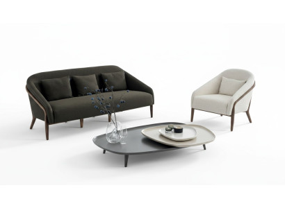 Juego de sala de lujo con sofá y sillón de diseño moderno de 3+1 plazas, muebles nuevos.