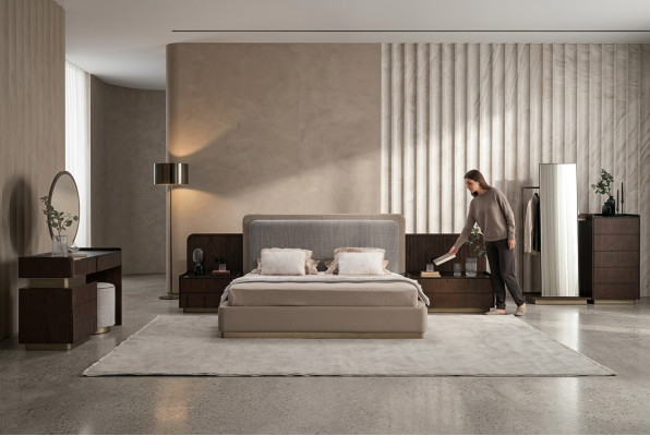 Juego de dormitorio de lujo de 7 piezas, elegantes conjuntos de sofás y muebles tapizados.
