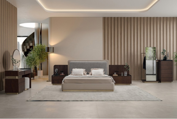 Juego de dormitorio de lujo de 7 piezas, elegantes conjuntos de sofás y muebles tapizados.
