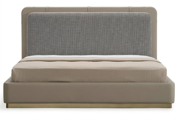 Dormitorio beige cama de madera diseño moderno 180x200 camas muebles