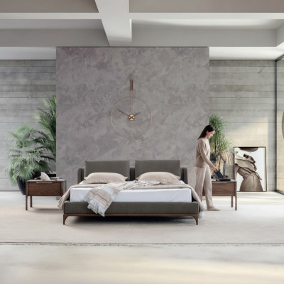 Moderno diseño juego de dormitorio 3 piezas cama 2 mesitas de noche 180x200.
