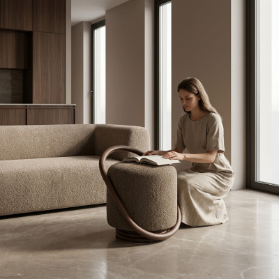 Lujo Taburete Dormitorio Comfort Muebles Modernos Diseño Reposapiés Muebles
