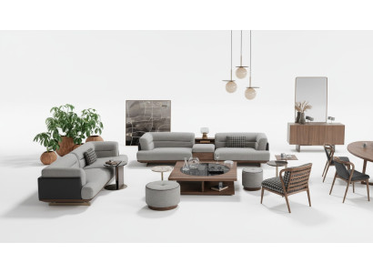 Juego de sala de lujo con sofá y sillón de diseño moderno, conjunto de sofás de 6 piezas.