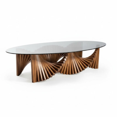 Mesa de centro de diseño de lujo para sala de estar.