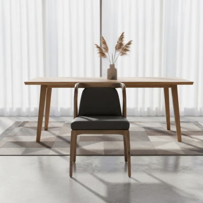 Silla de lujo para comedor Silla tapizada Sillas de madera Muebles de madera maciza