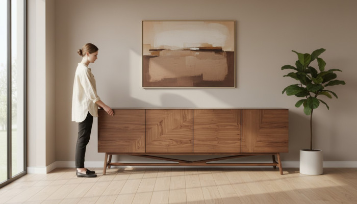 Moderna aparador de comedor, diseño de lujo, aparadores de madera, cómodas.
