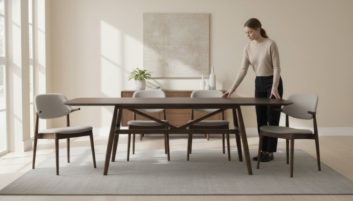 Mesa de lujo marrón - mesas de comedor - mesa de comedor de diseño nueva - mesas de comedor