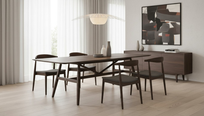 Mesa de lujo marrón - mesas de comedor - mesa de comedor de diseño nueva - mesas de comedor