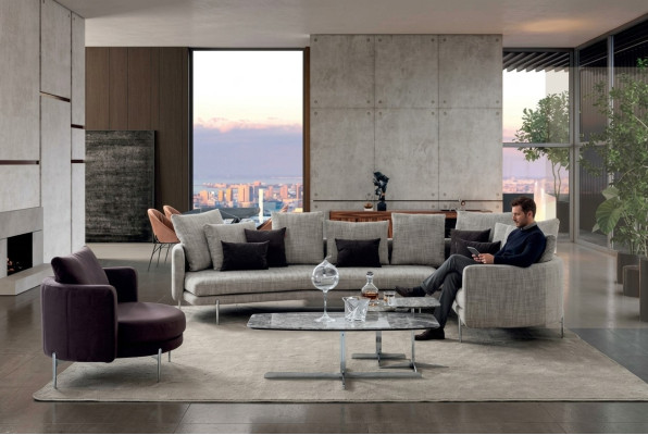 Conjunto de sala de estar 4+3+1 plazas moderno 3 piezas juego de sofás cojín de asiento muebles.