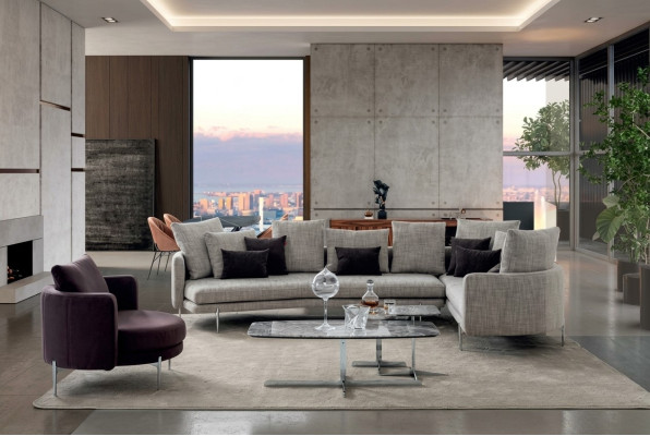Conjunto de sala de estar 4+3+1 plazas moderno 3 piezas juego de sofás cojín de asiento muebles.