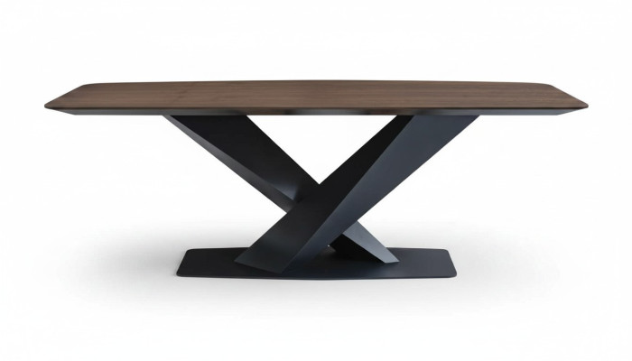 Mesa de comedor marrón Mesa de comedor moderna de lujo Mesa de diseño elegante