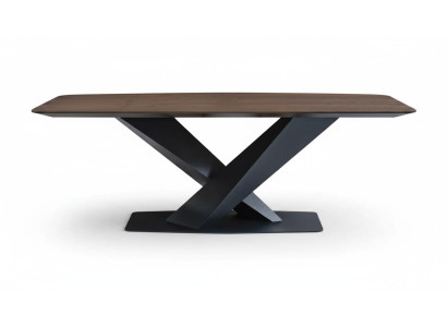 Mesa de comedor marrón Mesa de comedor moderna de lujo Mesa de diseño elegante