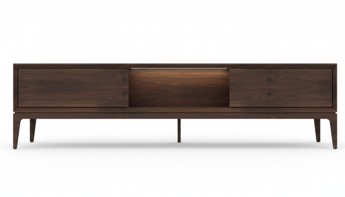 Sala de estar de lujo en marrón muebles de salón soporte de TV nuevo moderno.