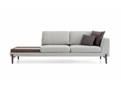 Lujo sala de estar sofá Diseño moderno de madera con tela Lounge Club Sofa Big