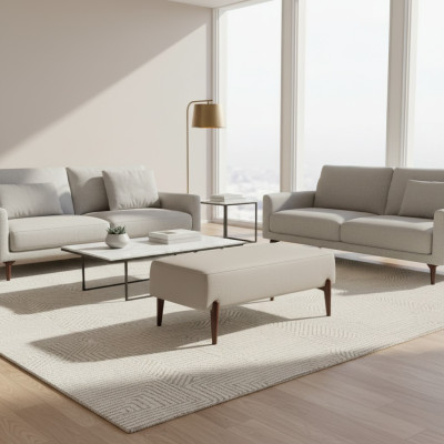 Taburete de lujo para mayor comodidad en el dormitorio con diseño moderno de reposapiés.