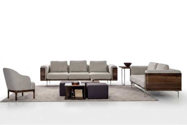 Juego de sala de estar de lujo con diseño moderno 2x sofás con sillón conjunto de sofás.