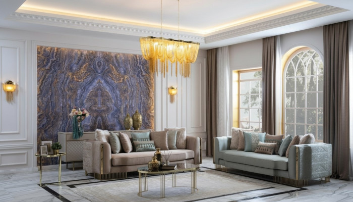 Elegante conjunto de sofás 2x Sofás Muebles de diseño clásico con reposabrazos 4+3