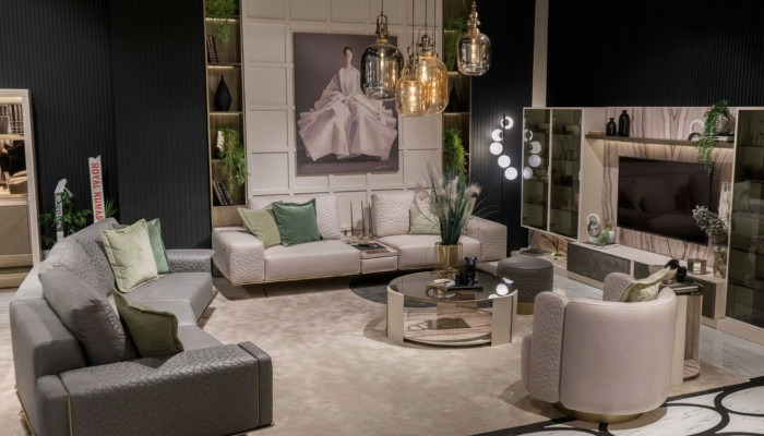 Conjunto de sofás sala de estar 4+1+1 Set de sofá de diseño moderno muebles.