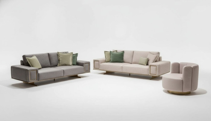 Conjunto de sofás sala de estar 4+1+1 Set de sofá de diseño moderno muebles.