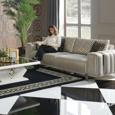 Muebles de lujo Sofá de 2 plazas Sofá de diseño para la sala de estar Sofá de dos plazas