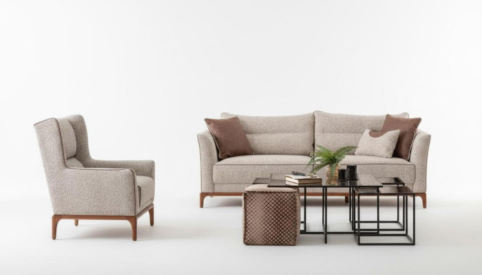 Sofá de diseño moderno 3+1 sillón conjunto de muebles de sala de estar.