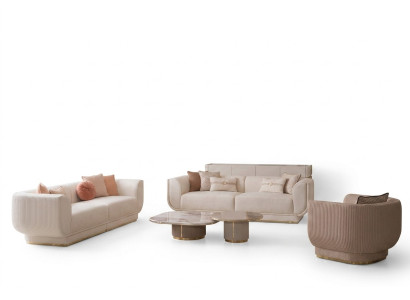 Juego de sofá 3+3+1 asiento Cojín de sofá Diseño de muebles de lujo Nuevo