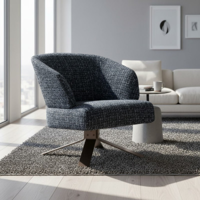 Sillón de lujo Sillón ergonómico de salón Tapizado diseño moderno