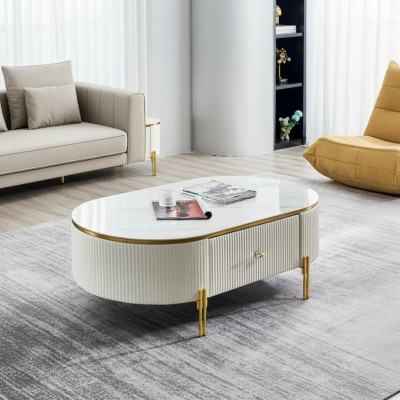Mesa de centro de diseño de mesa de lujo moderna salón auxiliar de mesa de café.