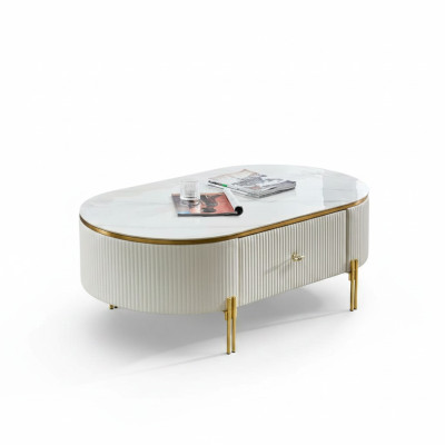 Mesa de centro de diseño de mesa de lujo moderna salón auxiliar de mesa de café.