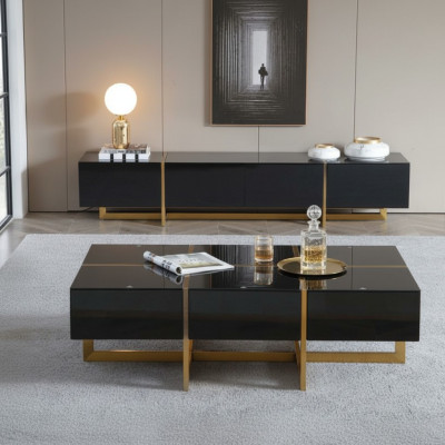 Mesa de centro de lujo Mesa moderna Mesas de sala Mesa de café Muebles de madera