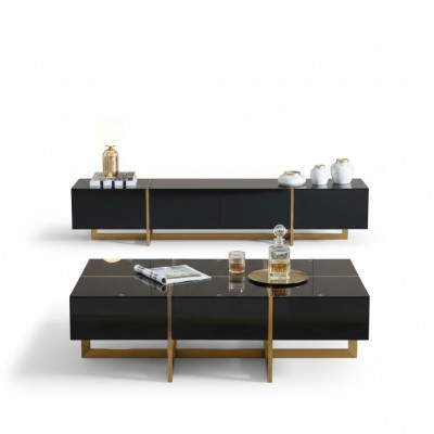 Mesa de centro de lujo Mesa moderna Mesas de sala Mesa de café Muebles de madera
