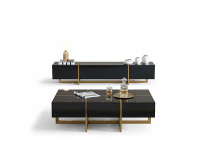 Mesa de centro de lujo Mesa moderna Mesas de sala Mesa de café Muebles de madera
