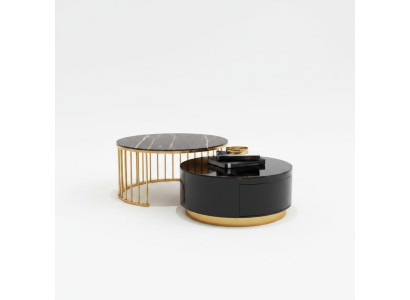 Mobiliario moderno de mesa de café Salón muebles negro Mesas.