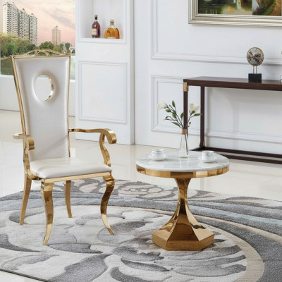 Mesa de centro de lujo con diseño moderno en la sala de estar Mesa auxiliar 60x54.