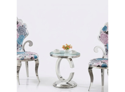 Mesa de centro de lujo para sala de estar de acero inoxidable Muebles de diseño de mesas auxiliares nuevos