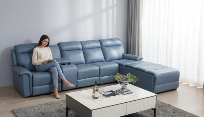 Sofá esquinero Sofá Couch Forma L Sala de estar de lujo Diseño moderno Muebles
