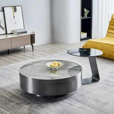 Mesa auxiliar Mesas Conjunto de mesas de diseño para salón Set de 2 piezas. Muebles