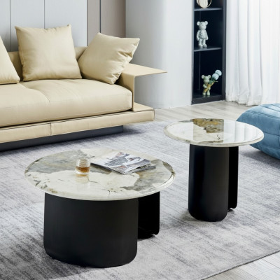 Mesa de centro de mármol de lujo para sala de estar, diseño de mesa de café, muebles nuevos.