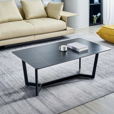 Mesa de salón Mesa de centro Mesa Muebles Madera Nuevo Mesa de café Negro